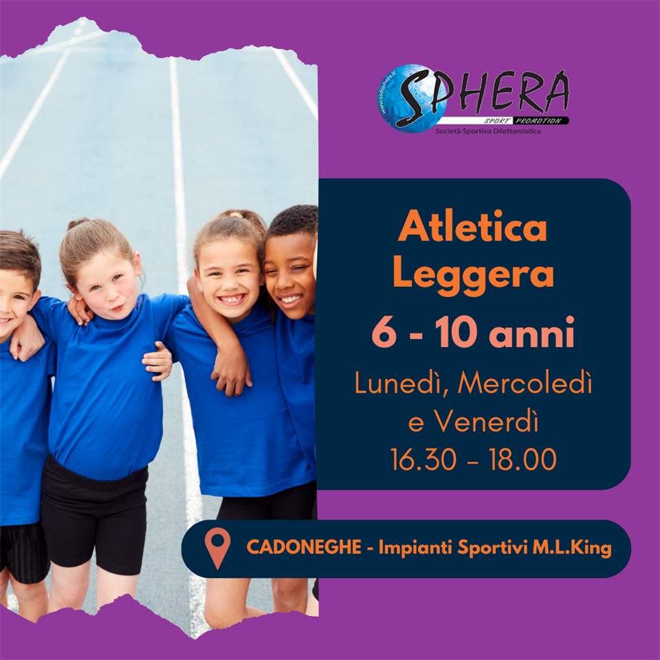 Atletica leggera dai 6 ai 10 anni