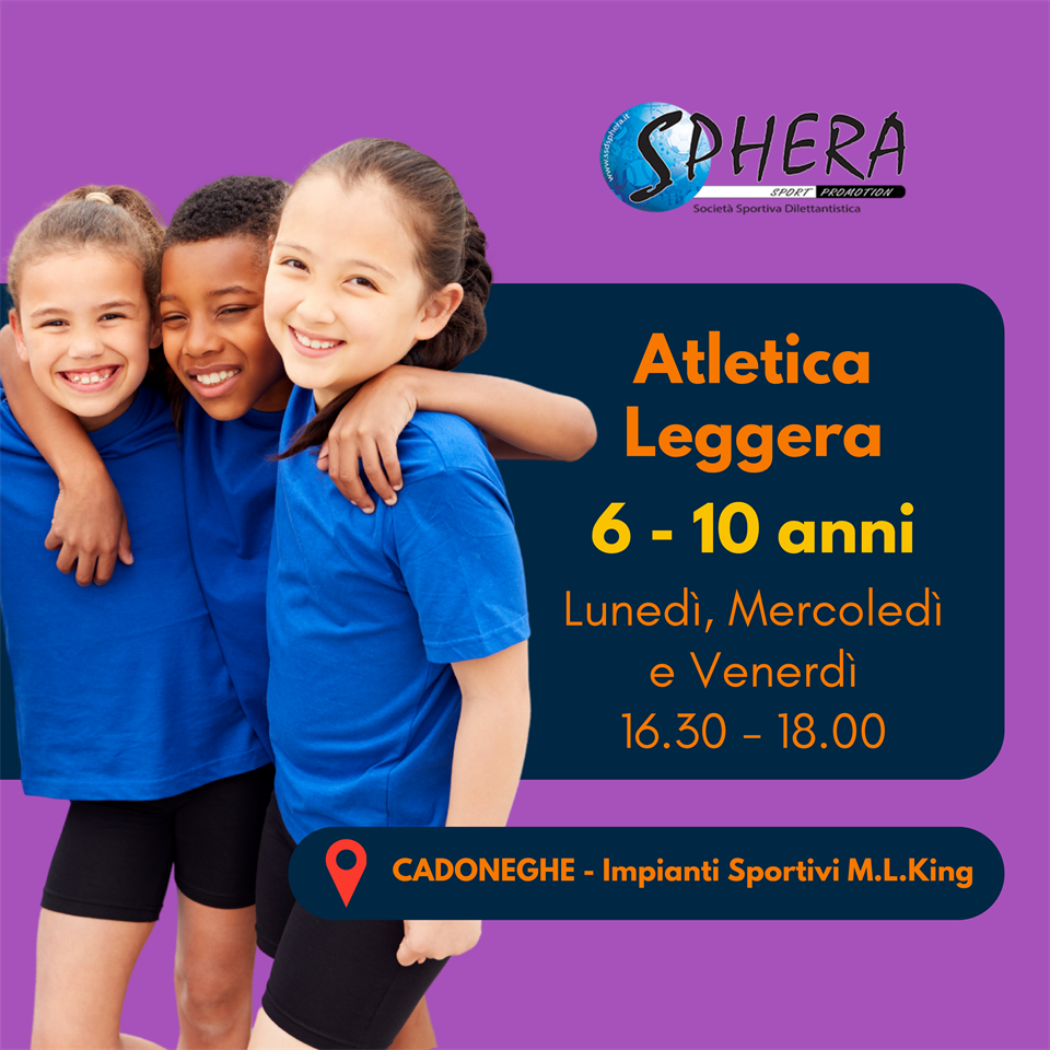 Atletica leggera dai 6 ai 10 anni