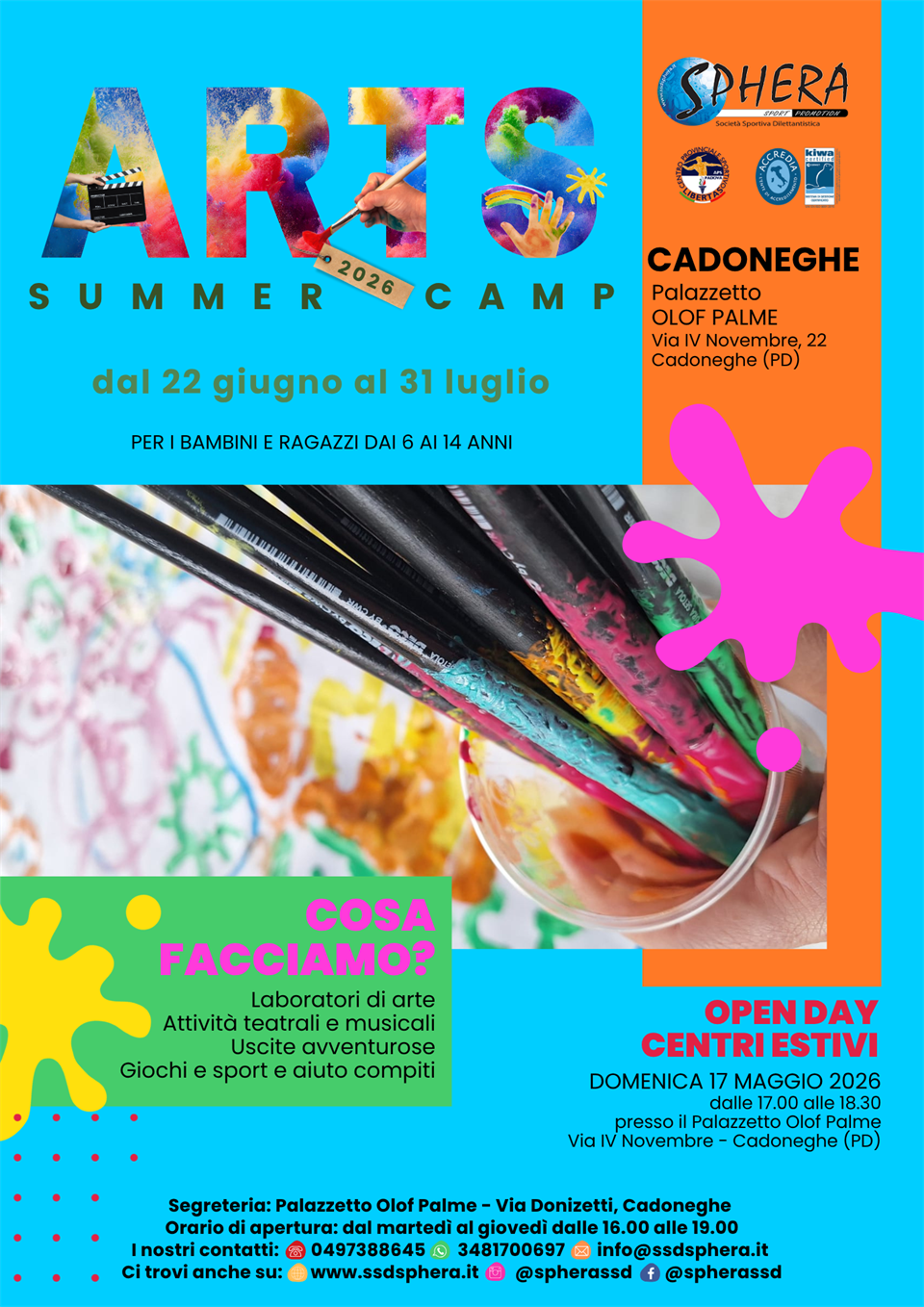 ARTS SUMMER CAMP - dai 6 ai 14 anni