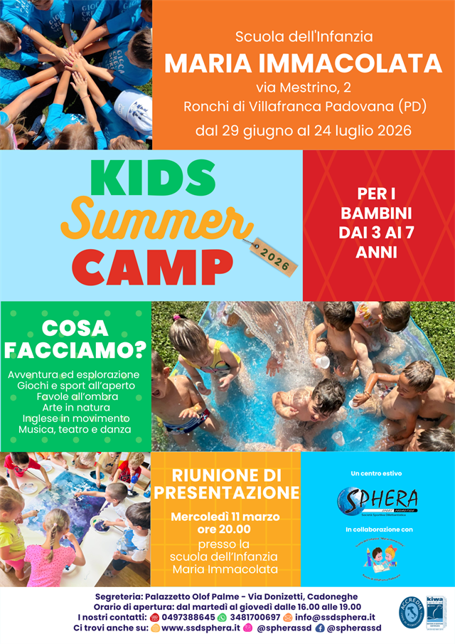 KIDS SUMMER CAMP - dai 3 ai 7 anni 