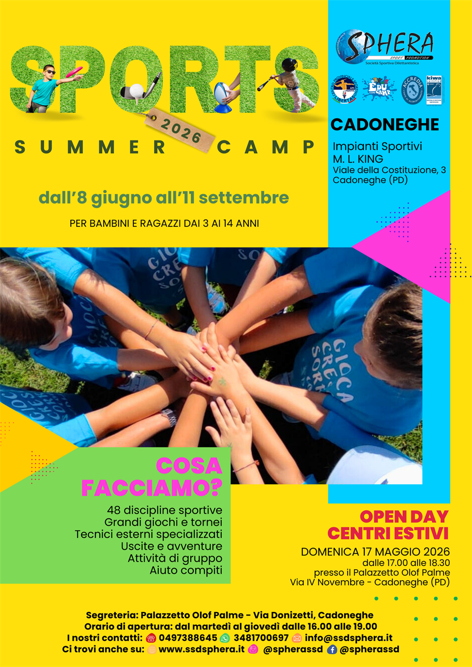 SPORTS KIDS SUMMER CAMP - dai 3 ai 6 anni