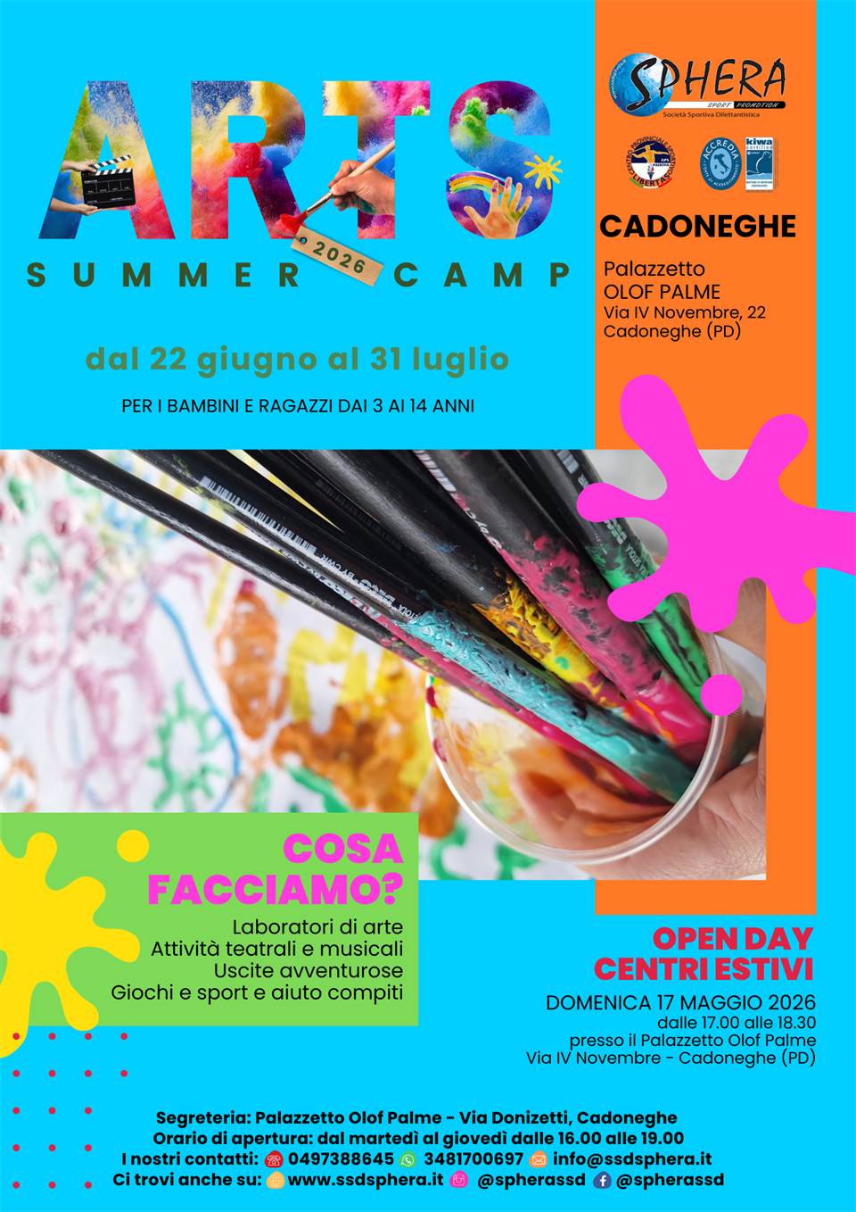 ARTS KIDS SUMMER CAMP - dai 3 ai 6 anni