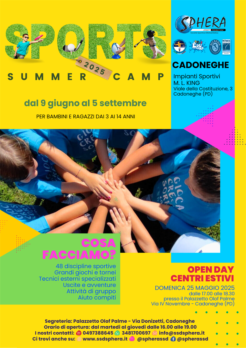 SPORTS SUMMER CAMP - dai 3 ai 6 anni